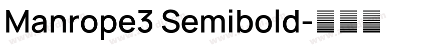 Manrope3 Semibold字体转换